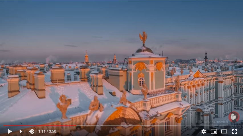 Настоящая зима в Санкт-Петербурге, аэросъемка / One Wonderful Winter in Saint Petersburg 4k UltraHD