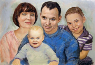 Где заказать семейный портрет маслом на холсте в Санкт-Петербурге?